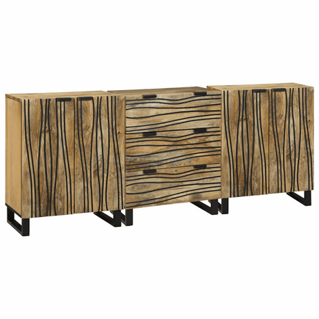 vidaXL Bathroom Furniture Set with Drawer 3 pcs Brown 180 x 33 x 75 cm vidaXL