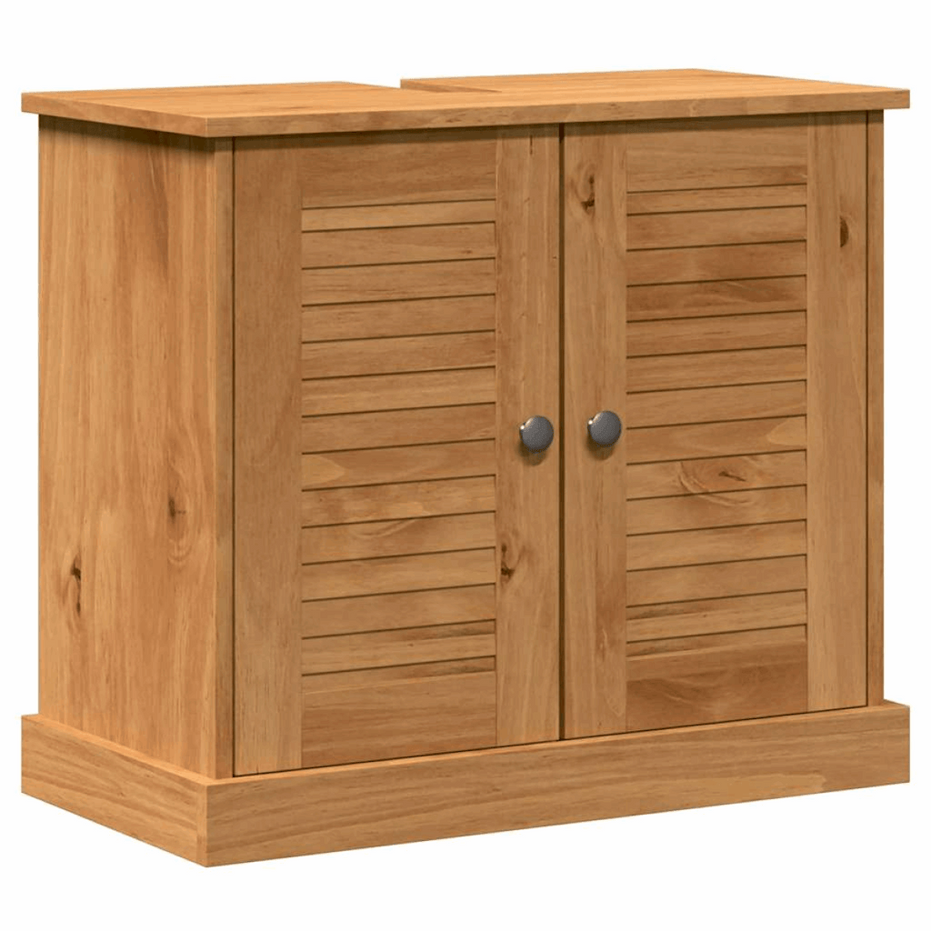 vidaXL Bathroom Furniture Set with Drawer 3 pcs Brown 37 x 34 x 80 cm vidaXL