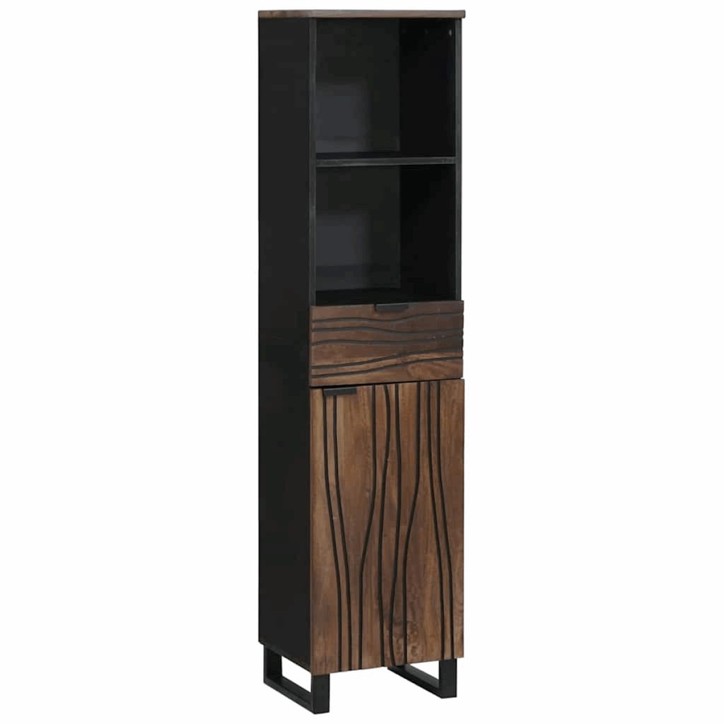 vidaXL Bathroom Furniture Set 3 pcs Walnut brown 38 x 33 x 160 cm vidaXL