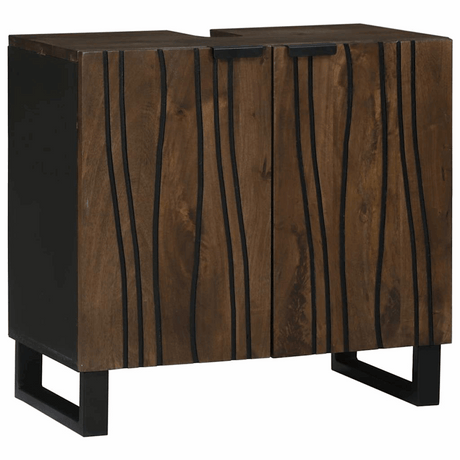 vidaXL Bathroom Furniture Set 3 pcs Walnut brown 38 x 33 x 160 cm vidaXL