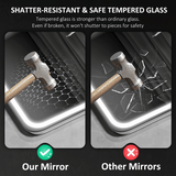 HOMCOM 500 x 700 mm Illuminated Bathroom Mirror with Bluetooth HOMCOM