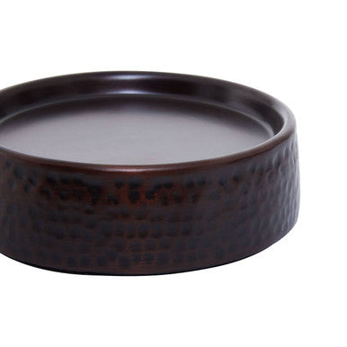 Orsina Brown Hammered Soap Dish with a Smooth Surface for Elegant Bathroom Decor