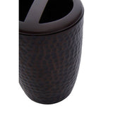 Orsina Toothbrush Holder with a textured brown finish for stylish bathroom organisation