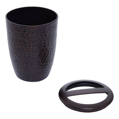 Orsina Toothbrush Holder in a hammered brown design for stylish bathroom organisation
