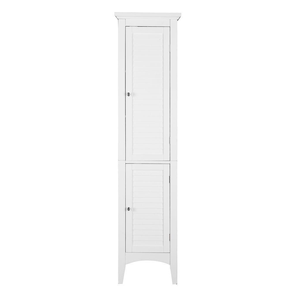 Bathroom White Wooden Free Standing Tall Cabinet ELG-588 Teamson Home