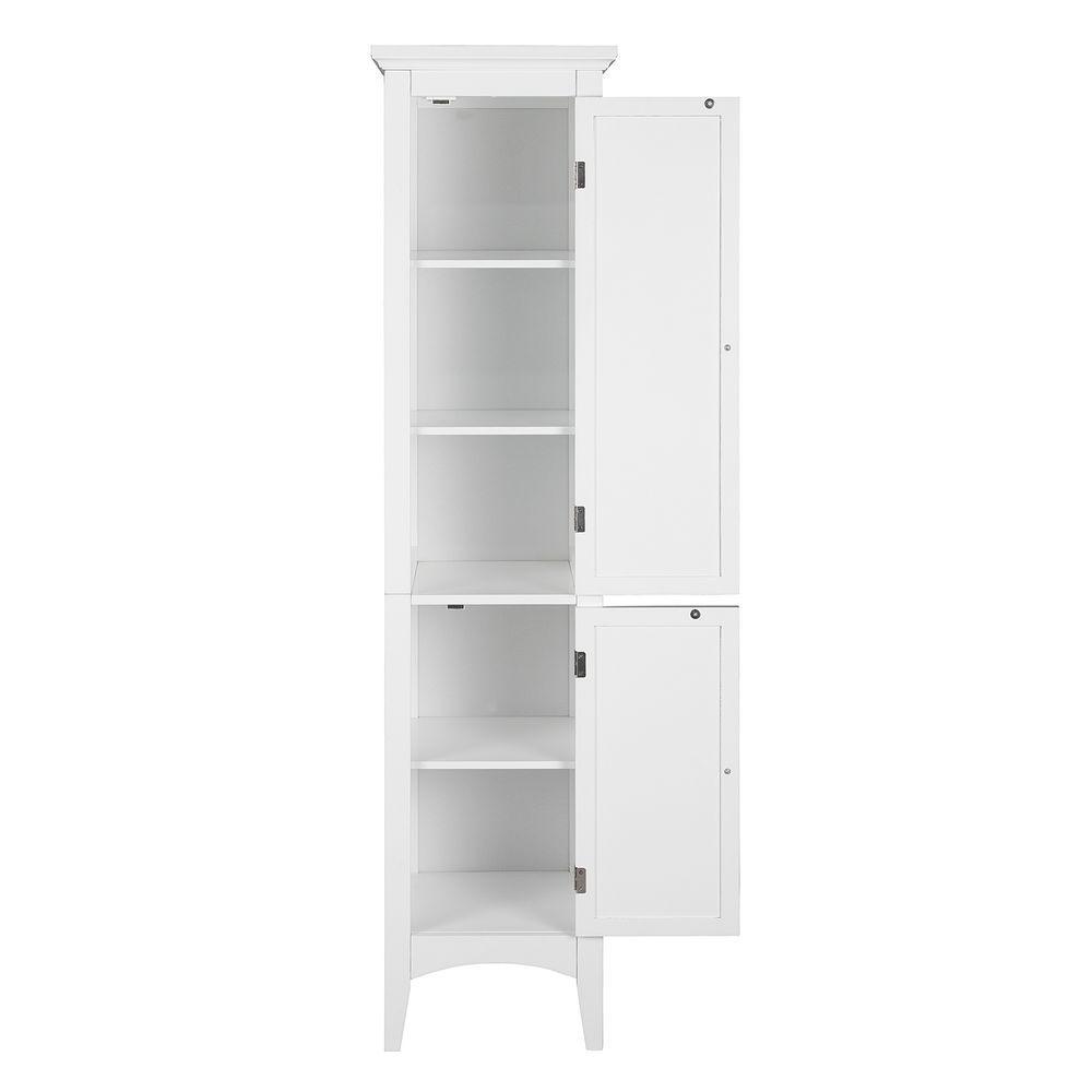 Bathroom White Wooden Free Standing Tall Cabinet ELG-588 Teamson Home