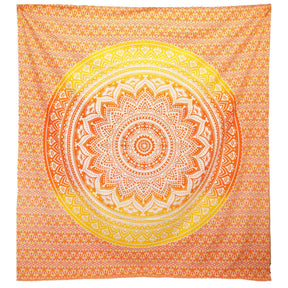 Wall Hanging and Beach Spread - Umrao Mandala - Orange AW Dropship UK
