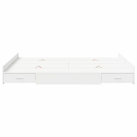 vidaXL Storage Bed Frame White 160 x 200 cm Engineered wood vidaXL