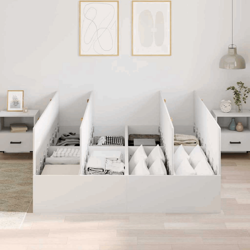 vidaXL Bed Frame White 200 x 160 x 31.5 cm Engineered wood vidaXL