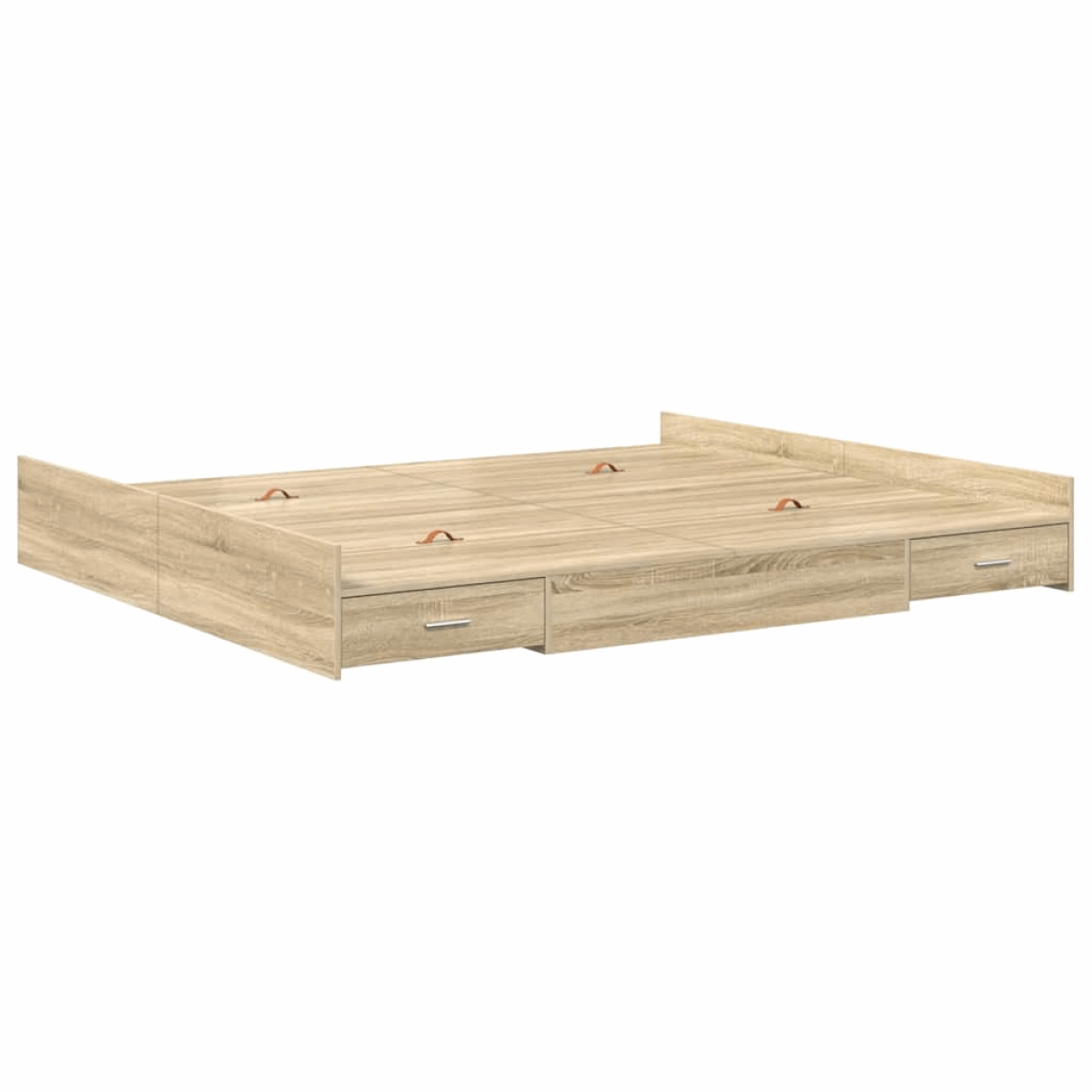vidaXL Storage Bed Frame Sonoma oak 180 x 200 cm Engineered wood vidaXL