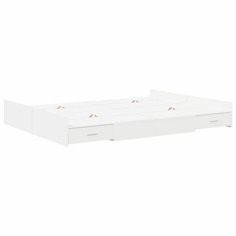 vidaXL Storage Bed Frame White 160 x 200 cm Engineered wood vidaXL