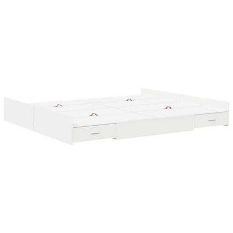 vidaXL Storage Bed Frame White 180 x 200 cm Engineered wood vidaXL
