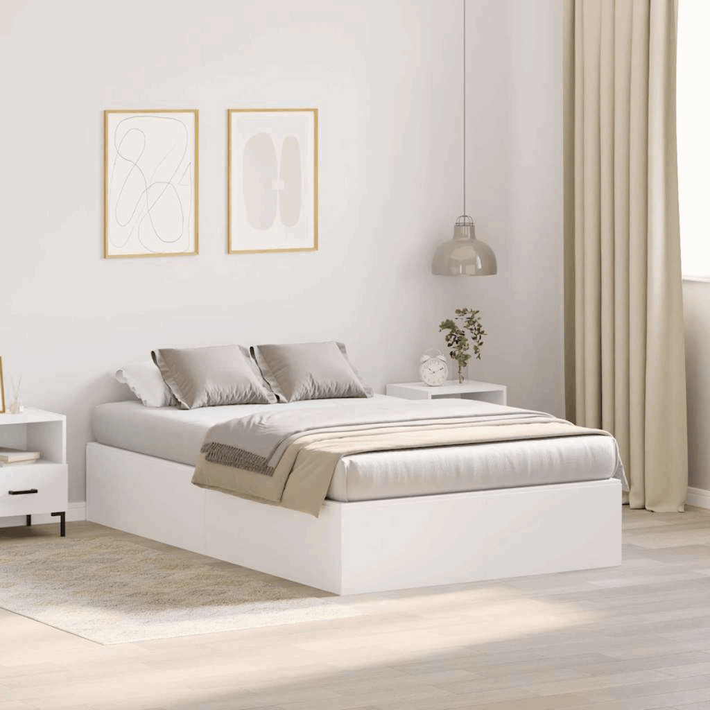 vidaXL Bed Frame White 200 x 120 x 31.5 cm Engineered wood vidaXL