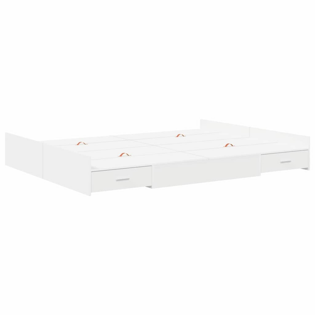 vidaXL Storage Bed Frame White 150 x 200 cm Engineered wood vidaXL