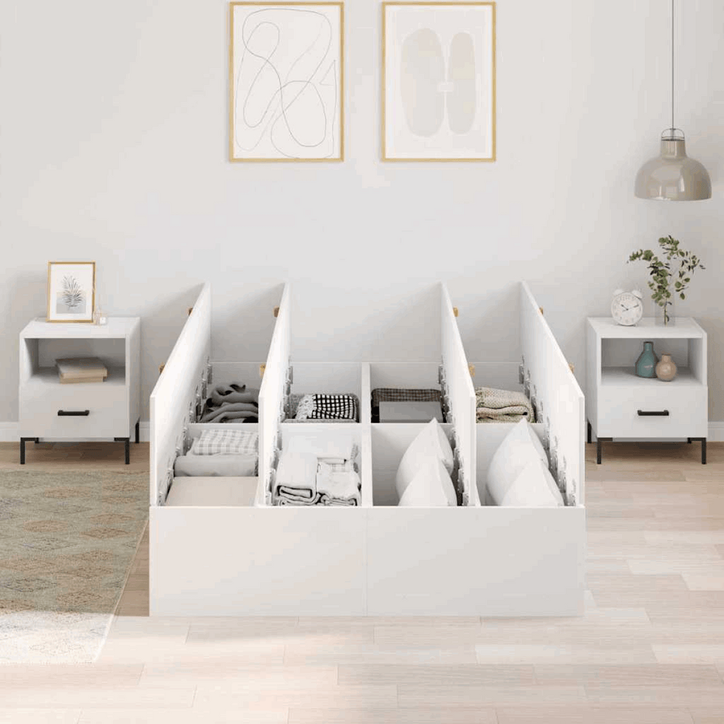 vidaXL Bed Frame White 200 x 120 x 31.5 cm Engineered wood vidaXL