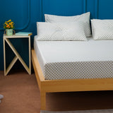 Complete Bedding Set from SHEET STORY featuring a stylish checkered design on a comfortable bed