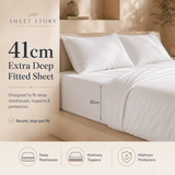 SHEET STORY 41cm Extra Deep Fitted Sheet for a secure, stay-put fit, ideal for bedding set needs