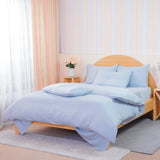 SHEET STORY Bedding Set in Soft Blue, Featuring Duvet Cover, Pillowcases and Bedsheet