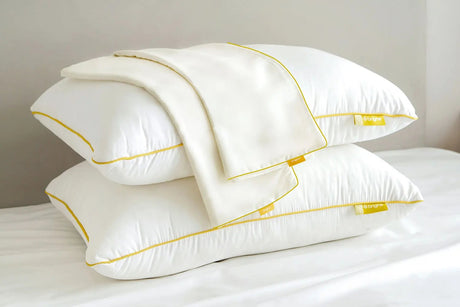 Brightr Sleep Pillow Protector Bundle featuring soft, adjustable anti-allergy pillows for ultimate comfort