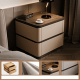 Klassyx Bedside Cabinet with Two Drawers and Wooden Top, Perfect for Bedroom Storage