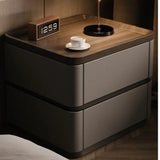Klassyx Modern Bedside Cabinet with Two Drawers and a Stylish Wooden Top
