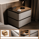 Klassyx modern Bedside Cabinet with two drawers and wood finish for stylish bedroom storage