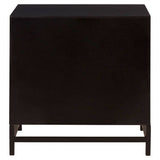 Orsina Black Bedside Table with a Minimalist Design and Sturdy Metal Legs