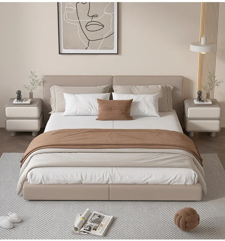 Modern Klassyx bedside table in a stylish bedroom setting with a neutral colour palette