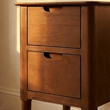 Fishe and Lilly Wooden Bedside Table with Two Drawers for Stylish Storage