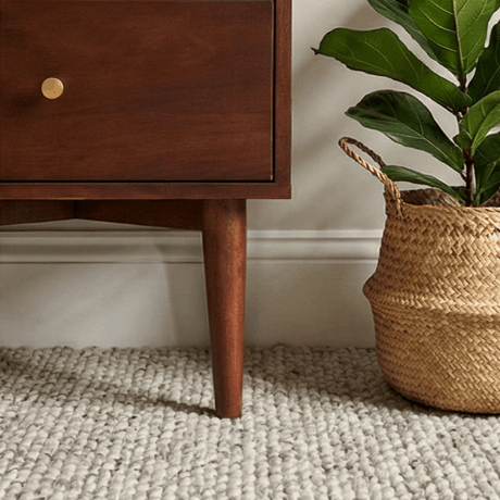 Fishe and Lilly wooden bedside table with sleek design and natural finish