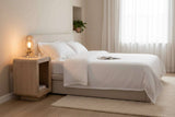 Preston Mango Wood Stylish Bedside Table Verty Furniture