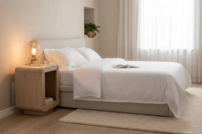 Preston Mango Wood Stylish Bedside Table Verty Furniture