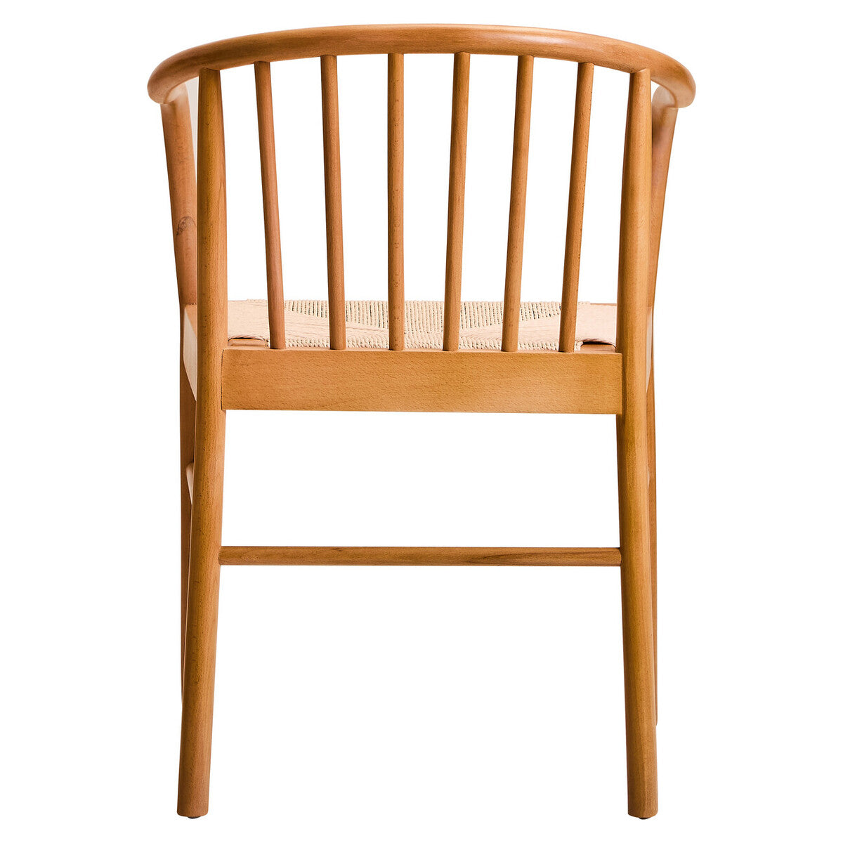 Orsina Beech Wood Chair with a minimalist design and natural finish showcasing the back structure