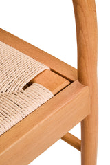 Orsina Beech Wood Chair with woven seat and elegant design for stylish interior decor