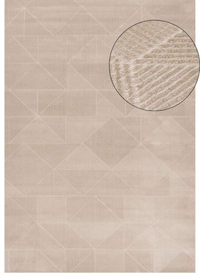 Beige rug with a textured geometric pattern, perfect for enhancing any living space