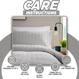 Belgravia Grey Microfibre Duvet Cover Set with Pillowcases