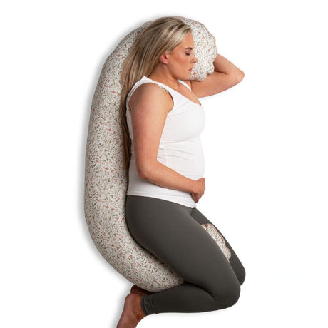 BellaMoon Body Pillow designed for comfort with floral pattern, perfect for restful sleep and support