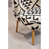 Orsina Berber Style Chair with distinctive geometric patterns and wooden legs for modern interiors