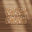 Orsina Rectangular Placemats in Brown with White Geometric Patterns for Stylish Table Settings