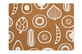 Orsina Rectangular Placemats with a stylish fruit and vegetable design on cork material