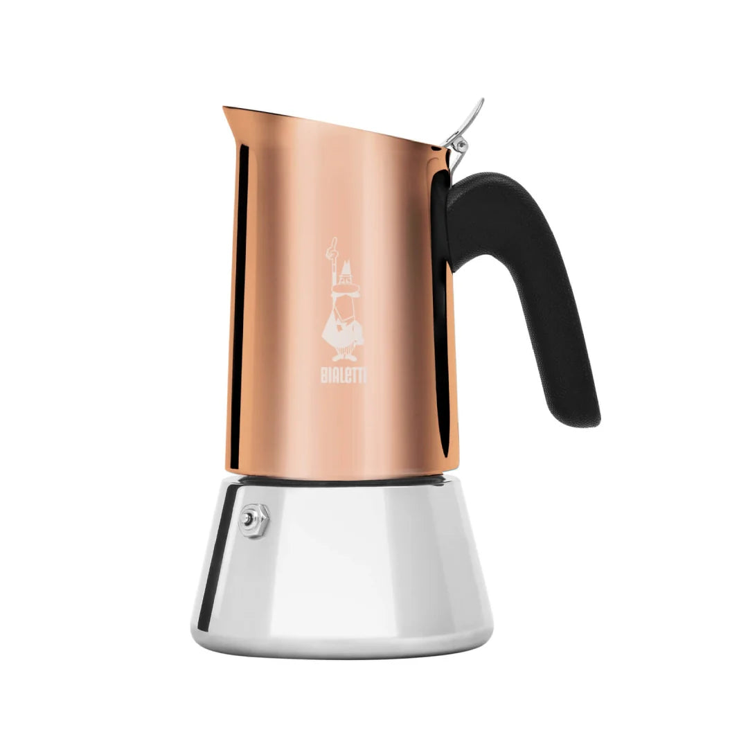 Bialetti Copper Coffee Maker with Ergonomic Handle for Perfect Espresso Brewing