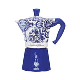Bialetti Moka Express in Blue and White Dolce & Gabbana Design for Stylish Coffee Brewing