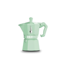 Bialetti Moka Express in Mint Green for making rich and authentic Italian coffee
