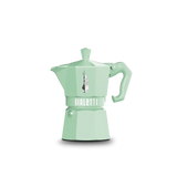 Bialetti Moka Express in Mint Green for making rich and authentic Italian coffee