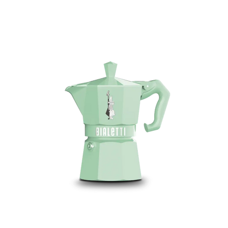 Bialetti Moka Express in Mint Green for making rich and authentic Italian coffee