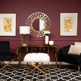 Orsina Black and White Rug with geometric pattern, enhancing a stylish modern living room decor