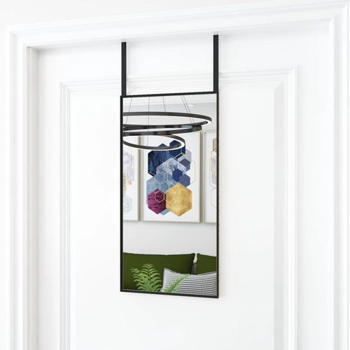vidaXL Black Door Mirror 30x60 cm Glass and Aluminium vidaXL