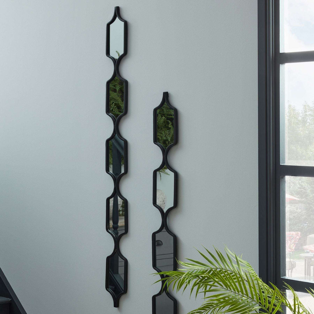 Shades 4 Seasons Black Hanging Mirror with Unique Frame Shades 4 Seasons