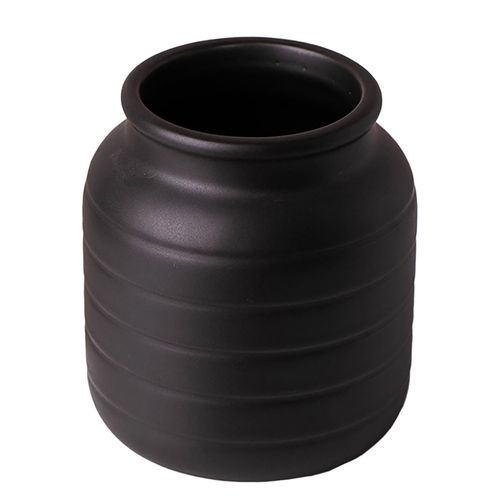 Artificial Plants Mini Desktop Ceramic Planters 14cm Black Leaf