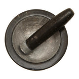 Orsina Mortar and Pestle in Black Stone for Grinding Spices and Herbs
